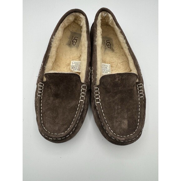 UGG Ansley Women’s Brown Suede Moccasin Slippers Sheepskin Wool Lined Size 8 - Picture 12 of 12